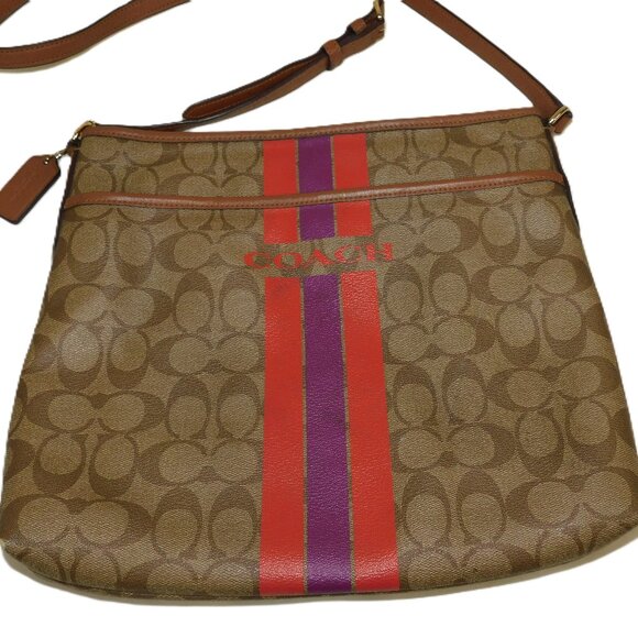 Coach Varsity Stripe Leather Crossbody Bag - Picture 2 of 15